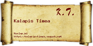 Kalapis Tímea névjegykártya